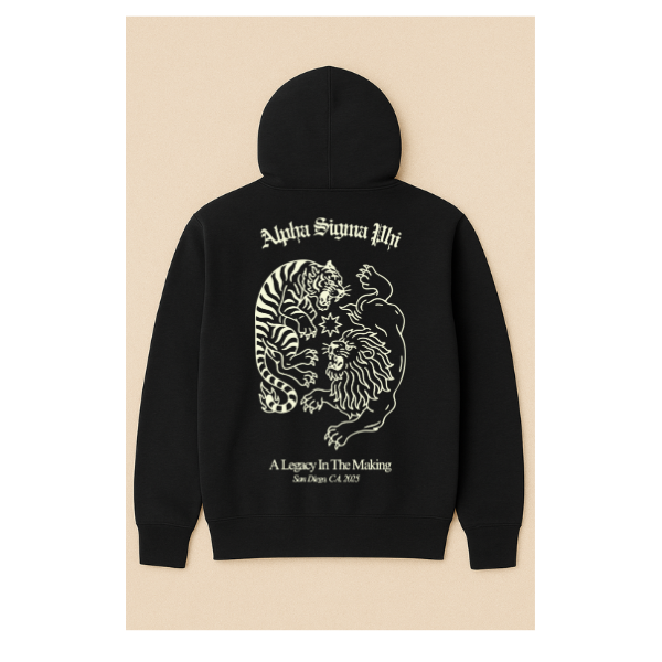 Lion/Flaming Tiger Hoodie