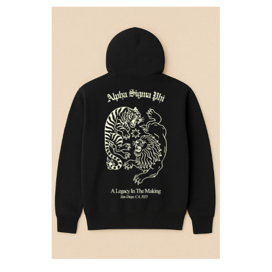 Lion/Flaming Tiger Hoodie