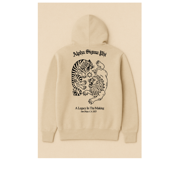 Lion/Flaming Tiger Hoodie