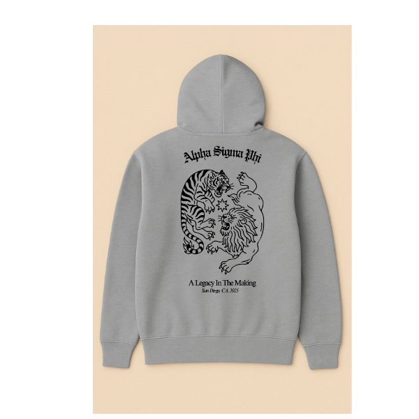 Lion/Flaming Tiger Hoodie