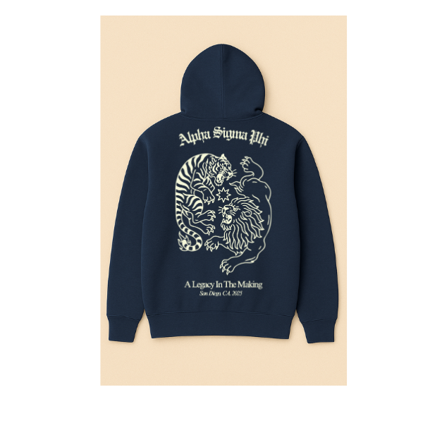 Lion/Flaming Tiger Hoodie